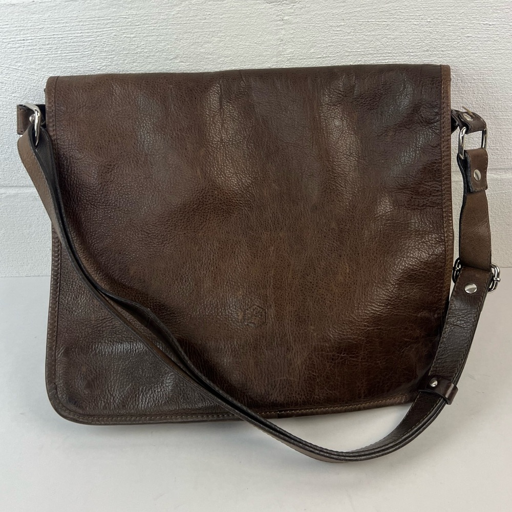 Valentina Brown Leather Messenger Bag